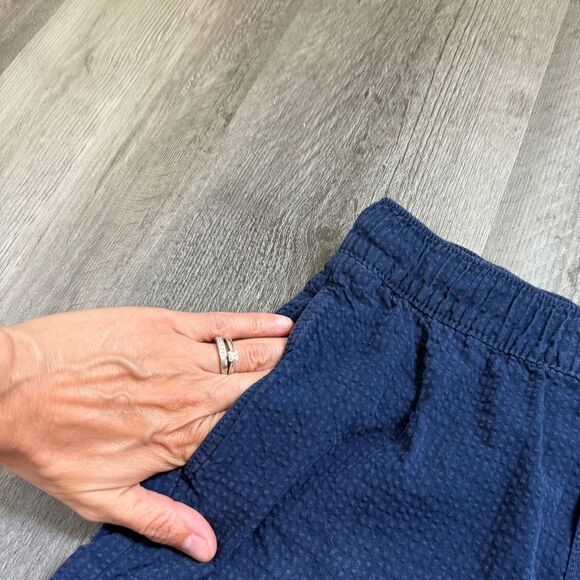 H&M Boys Seersucker Shorts Navy Pull On US 10 Preppy - Picture 3 of 6